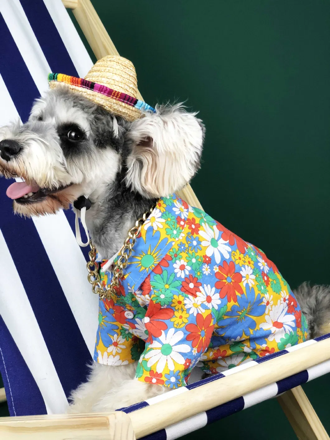 Comfortable Clothes Dog Apparel Printed Flower Cool Shirts Small Puppy Summer Hawaiian Esg16671